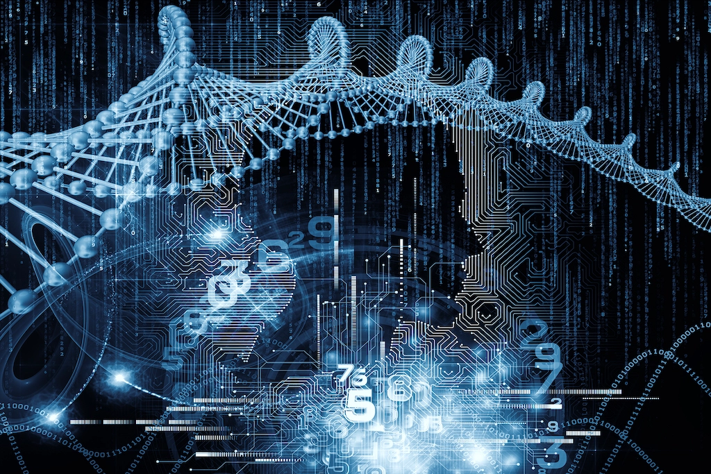 Abstract AI face composed of circuits illustrating risks like bias, privacy, and deepfakes