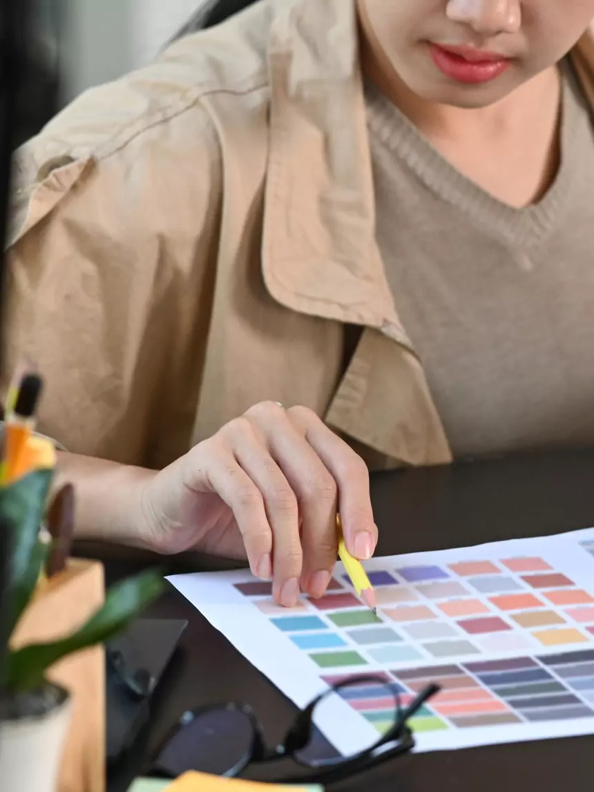 Dashboard palette example showing contrasting accent color on call-to-action