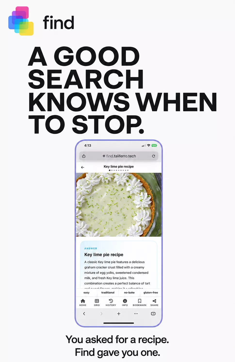 Find: a good search knows when to stop
