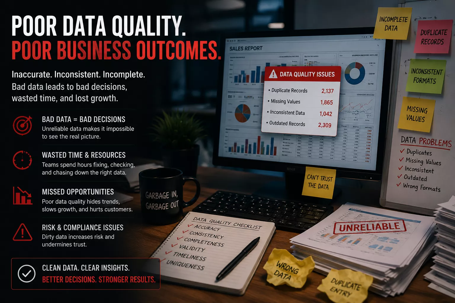 Executive frustrated by contradicting reports and unreliable company data