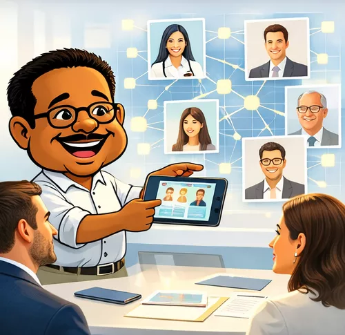 Network relationship and contact flow illustration