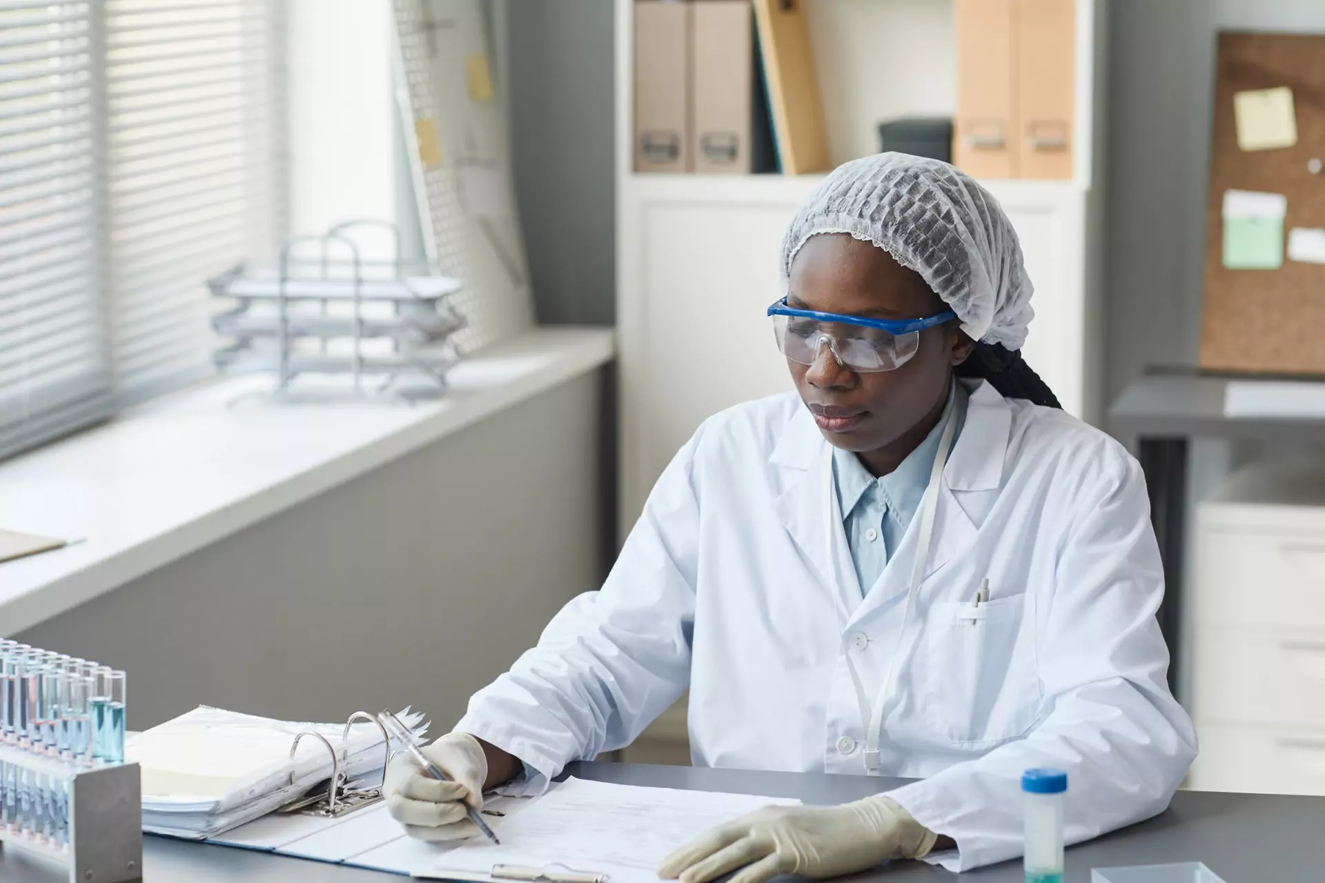 Professional reviewing LIS-generated lab report