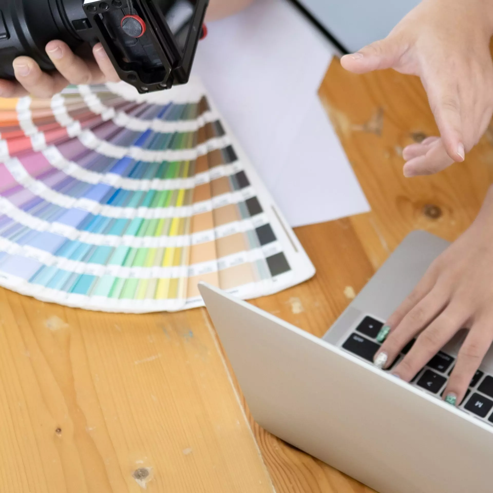 A dynamic team of professional website developers collaborating on a project, exemplifying expertise in custom and responsive web development.